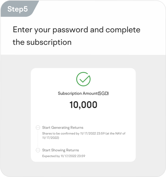 Enter your password and complete the subscription