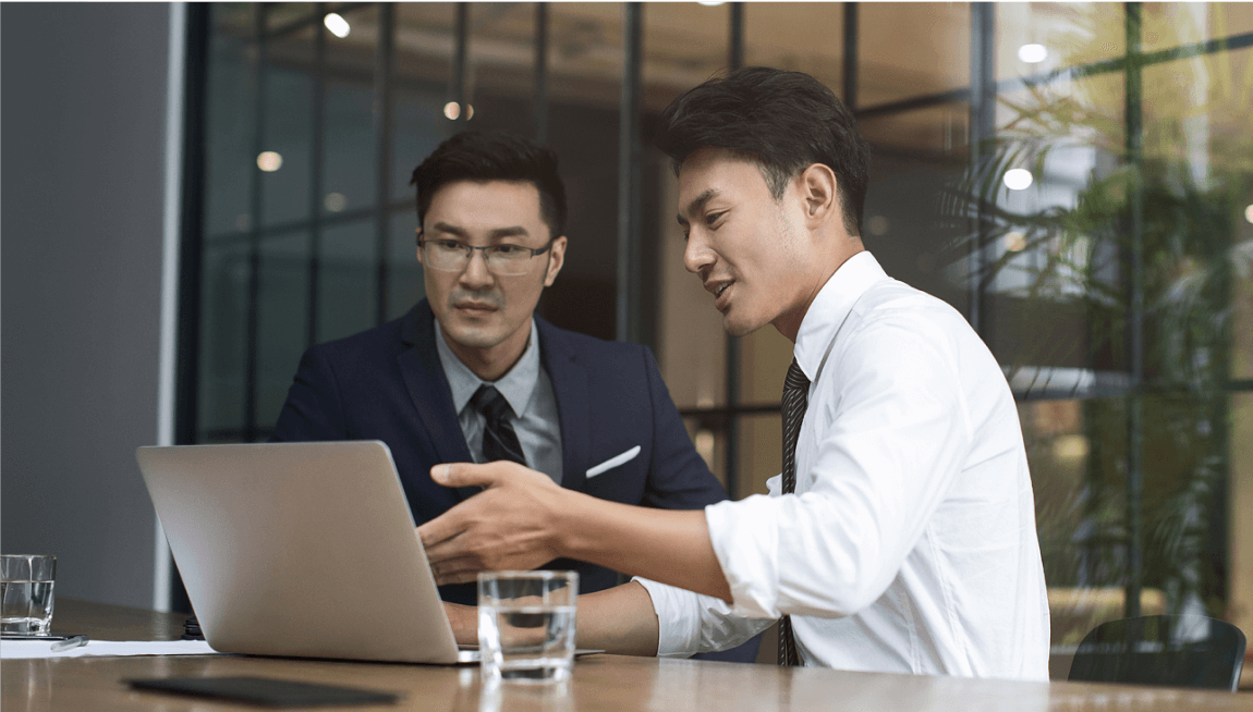 private wealth management - 2 male investment consultant