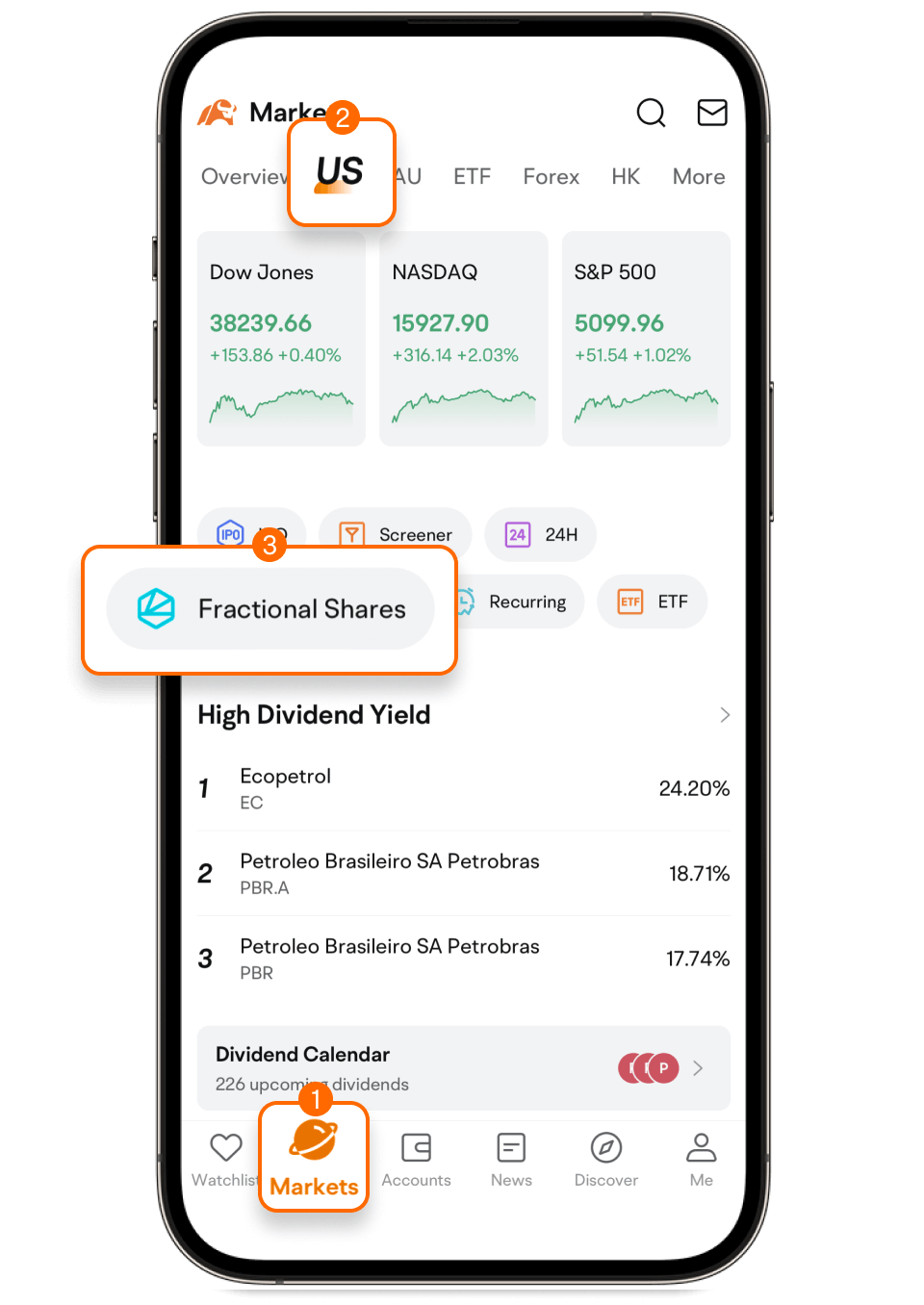 Download the moomoo app, register, and deposit