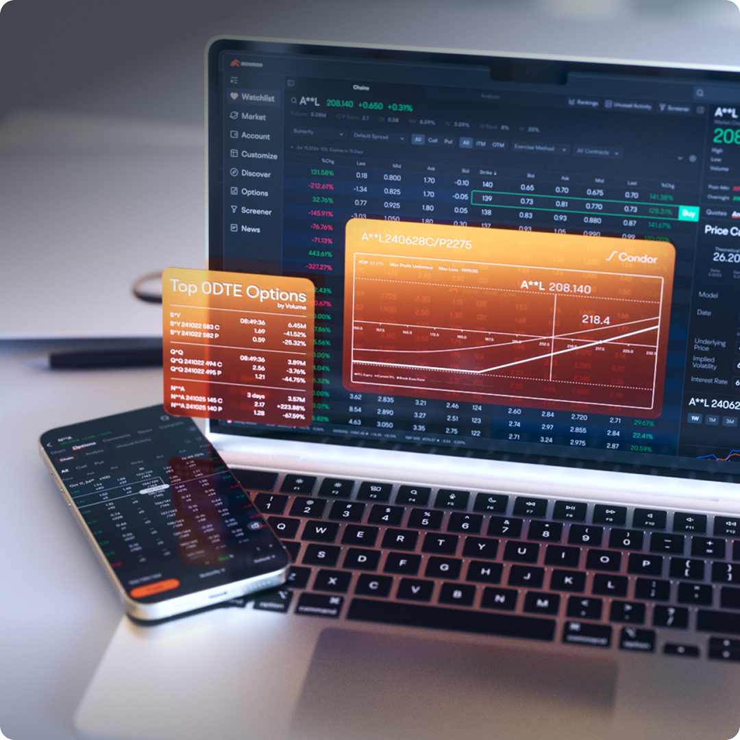 Plateforme de trading moomoo pour ordinateur de bureau