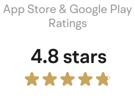 App Store & Google Play Ratings 4.8 stars - Moomoo Malaysia