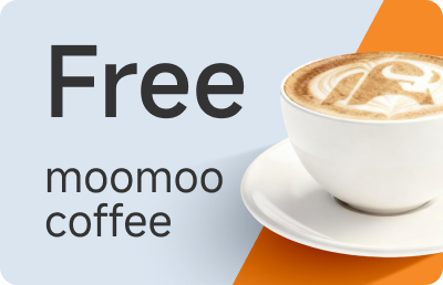 Visit Moomoo store to enjoy coffee on us